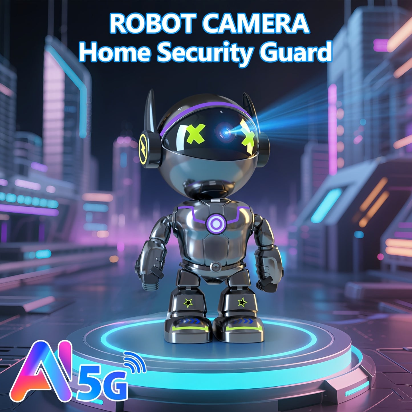 4MP HD Indoor Camera with 360 Degree Night Vision and Two Way Audio for Pets and Babies