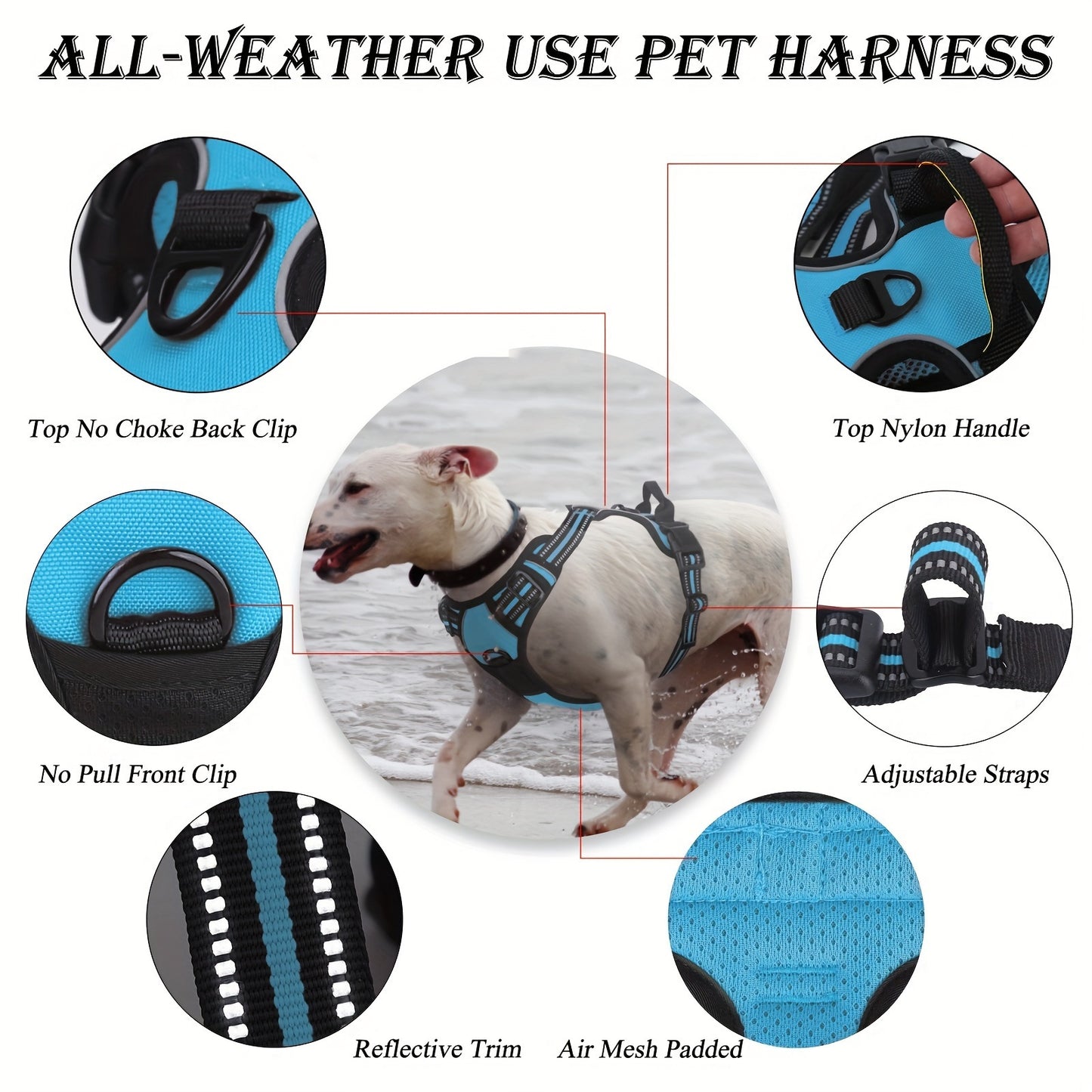PetBuddy No Pull Dog Harness Set – Durable Escape-Proof Comfort and Convenience