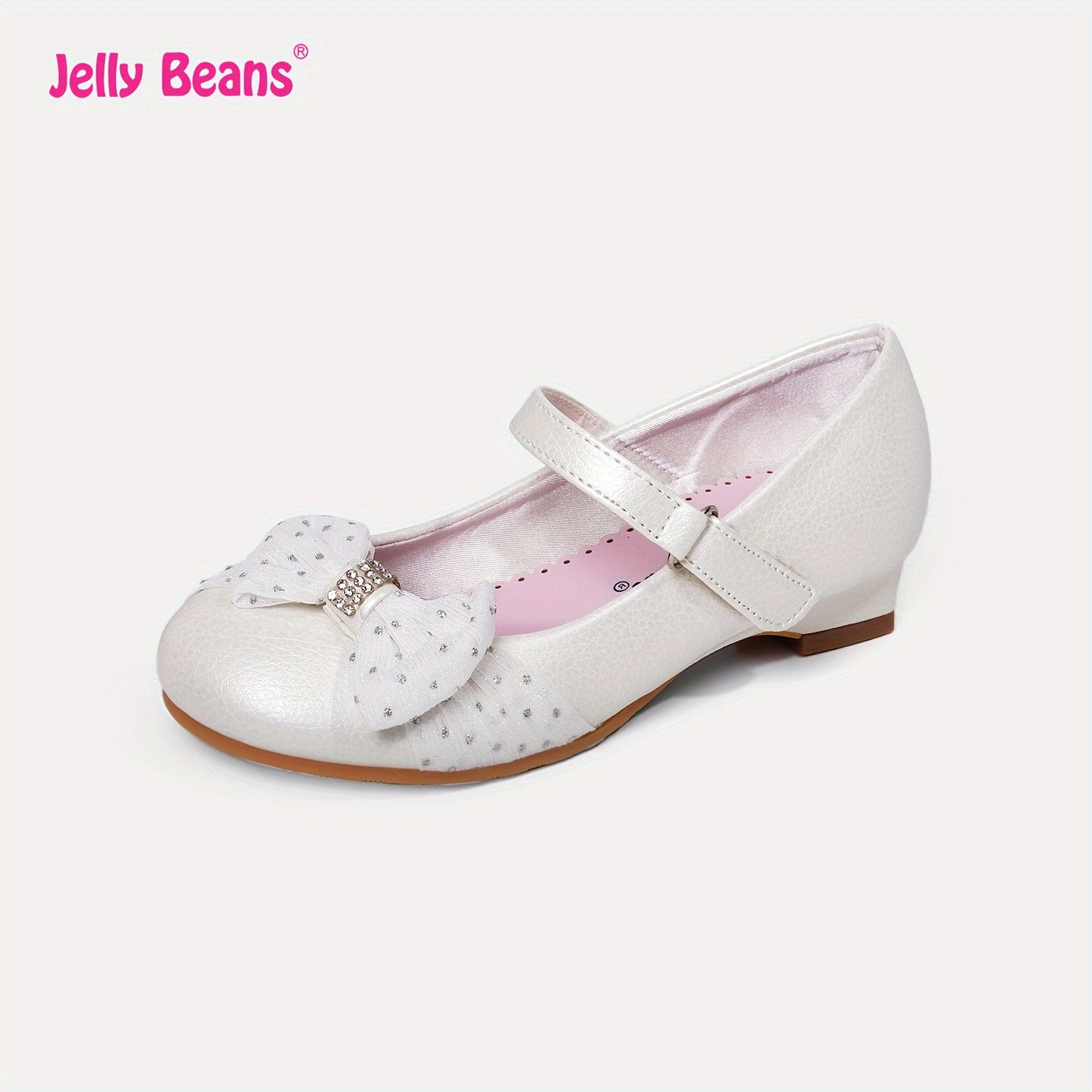 Stylish Bow Mary Jane Shoes for Girls Lightweight Slip-On Soft-Sole Casual Footwear