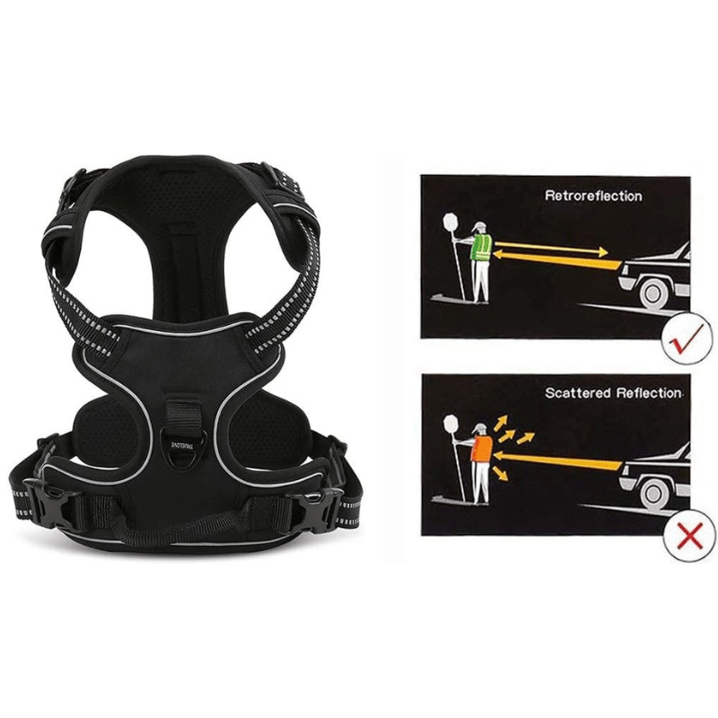 Soft Front Dog Harness Best Reflective No Pull Design with Convenient Handle