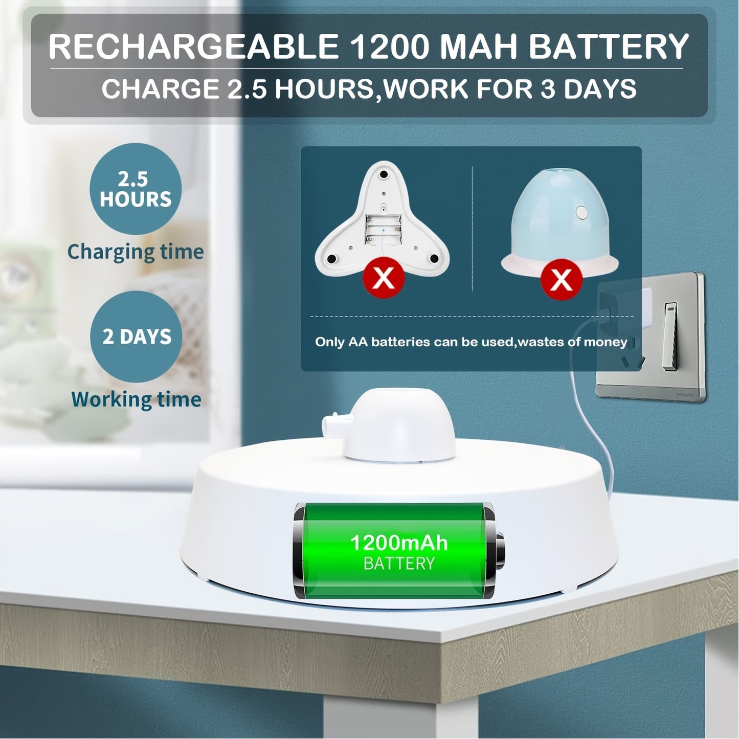 Valonii 2-in-1 Rechargeable Motion Activated Interactive Cat Toy for Indoor Cats