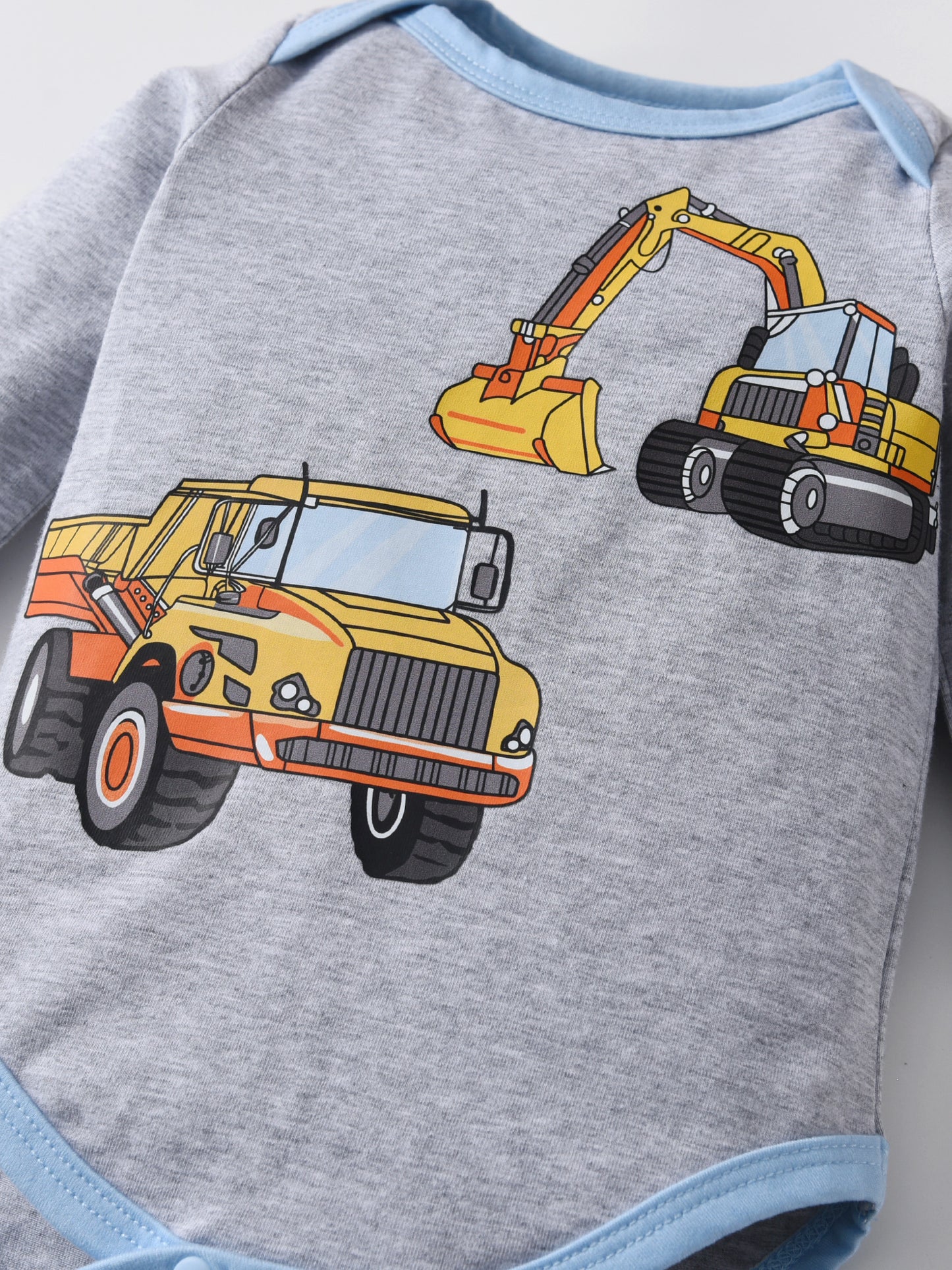 KuKitty Newborn Infant Baby Boy Clothes Outfits Set Long Sleeve Cars Print Romper Top and Pants Hat Clothing Suit, for Outdoor