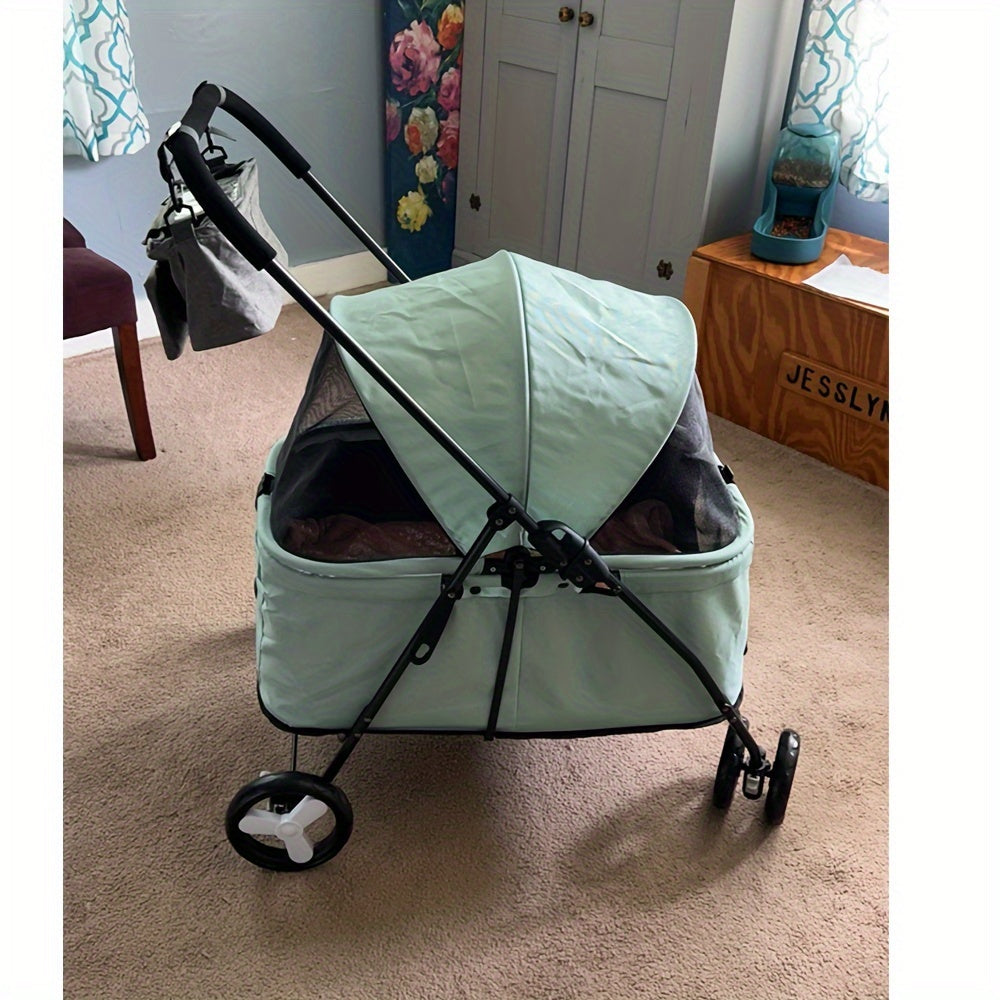 Suitable For Pets Up And Down From The Ground Lower Rectangular Pet Car, Cat And Dog Cart, Convenient Travel, Sleep At Ease Multi-functional Storage Car, Large Capacity, Black Gray Powder Coffee Blue Green Dark Green Optional