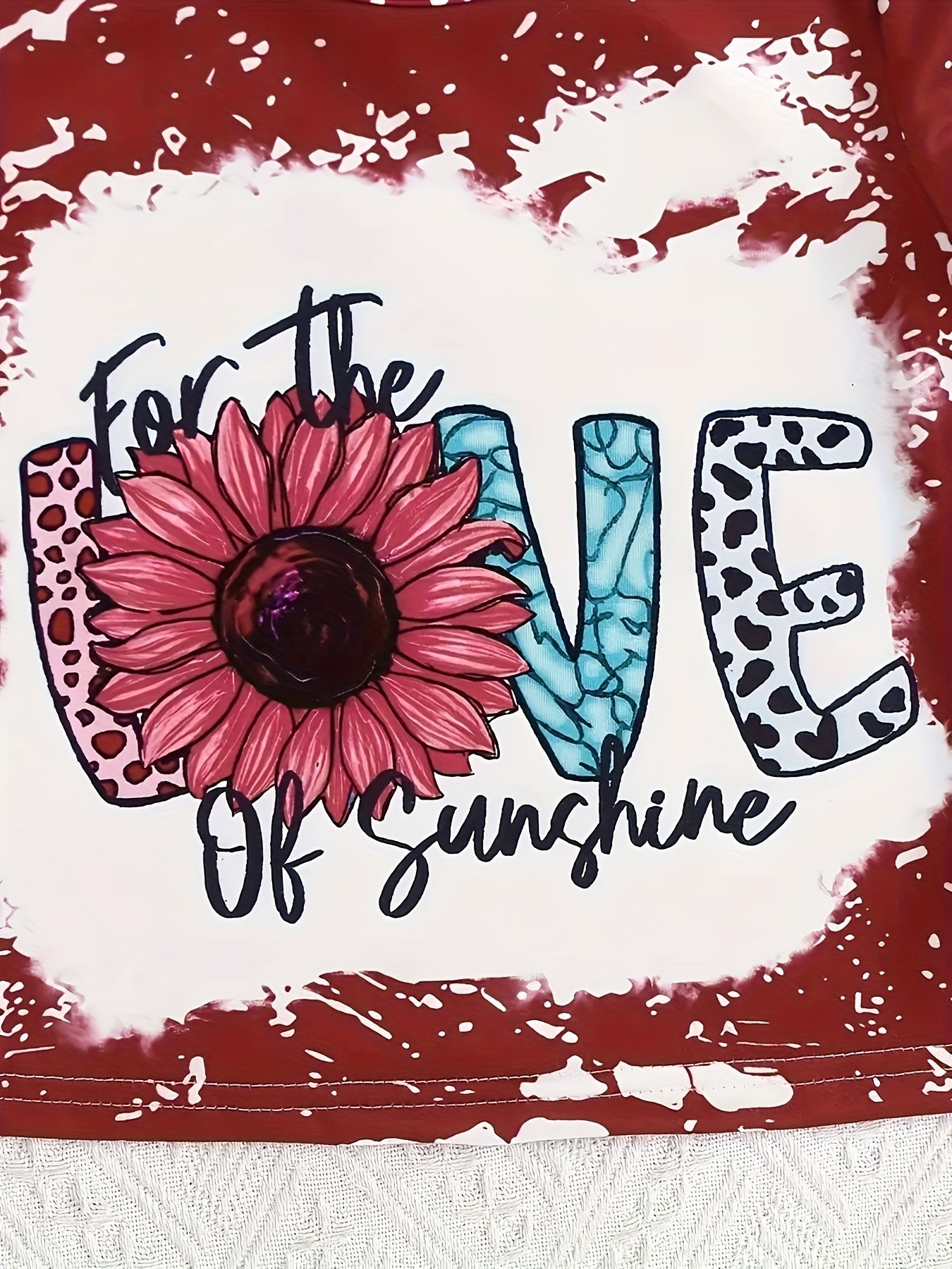 3pcs Set Girls' Long Pants Outfits - Floral Print, Crew Neck Short-Sleeve T-Shirt & Flared Pants, Polyester Knit Fabric with Slight Stretch - Spring/Summer/Fall Casual Wear | Machine Washable | Elegant Ruffle Details