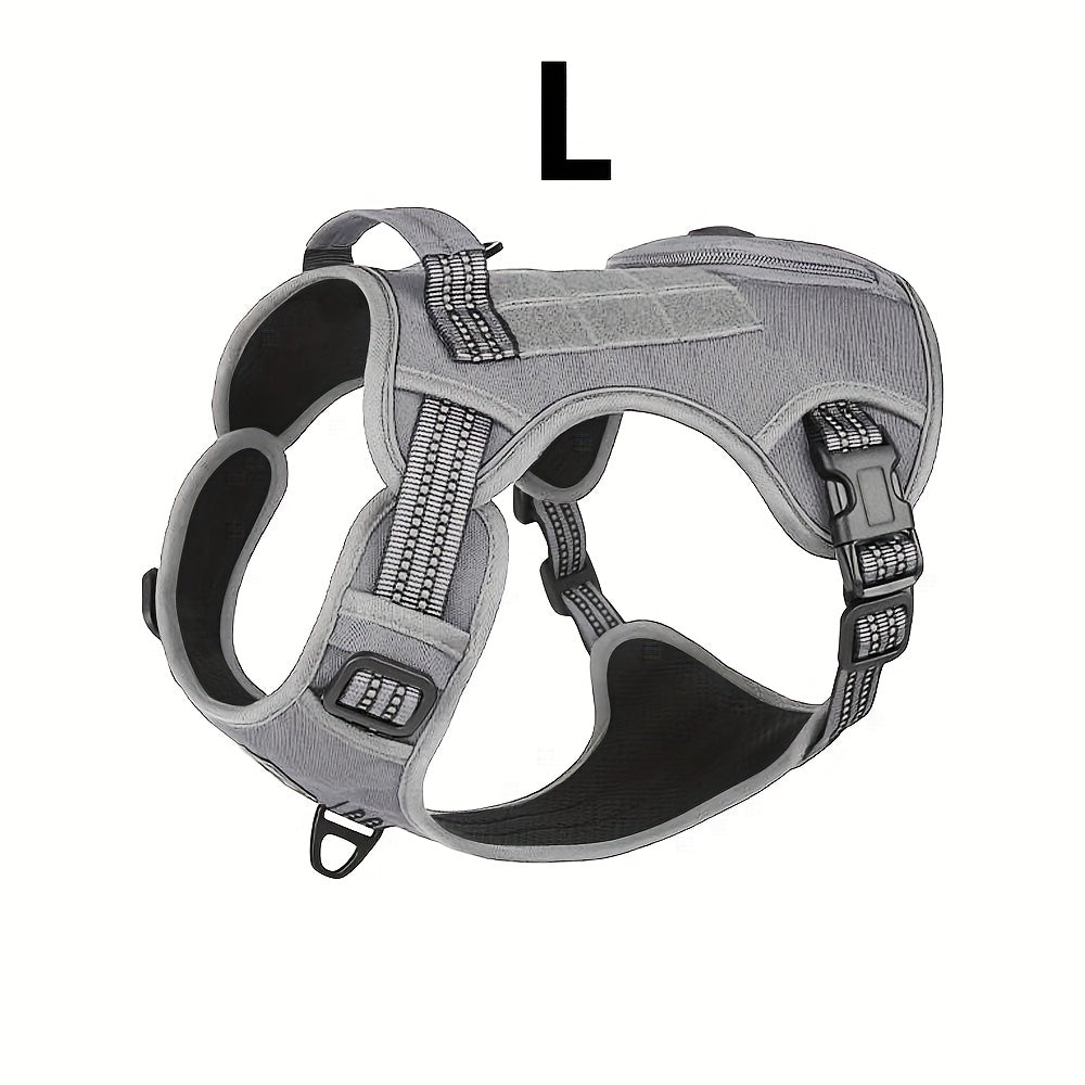 Vest-Style Tactical Dog Harness for Small to Medium Dogs in 6 Colors and Leash Compatible