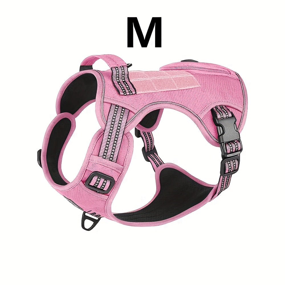 Vest-Style Tactical Dog Harness for Small to Medium Dogs in 6 Colors and Leash Compatible