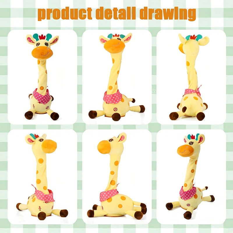 Interactive Singing Fawn Plush Toy with Embroidery Perfect for Home Decor and Gifts