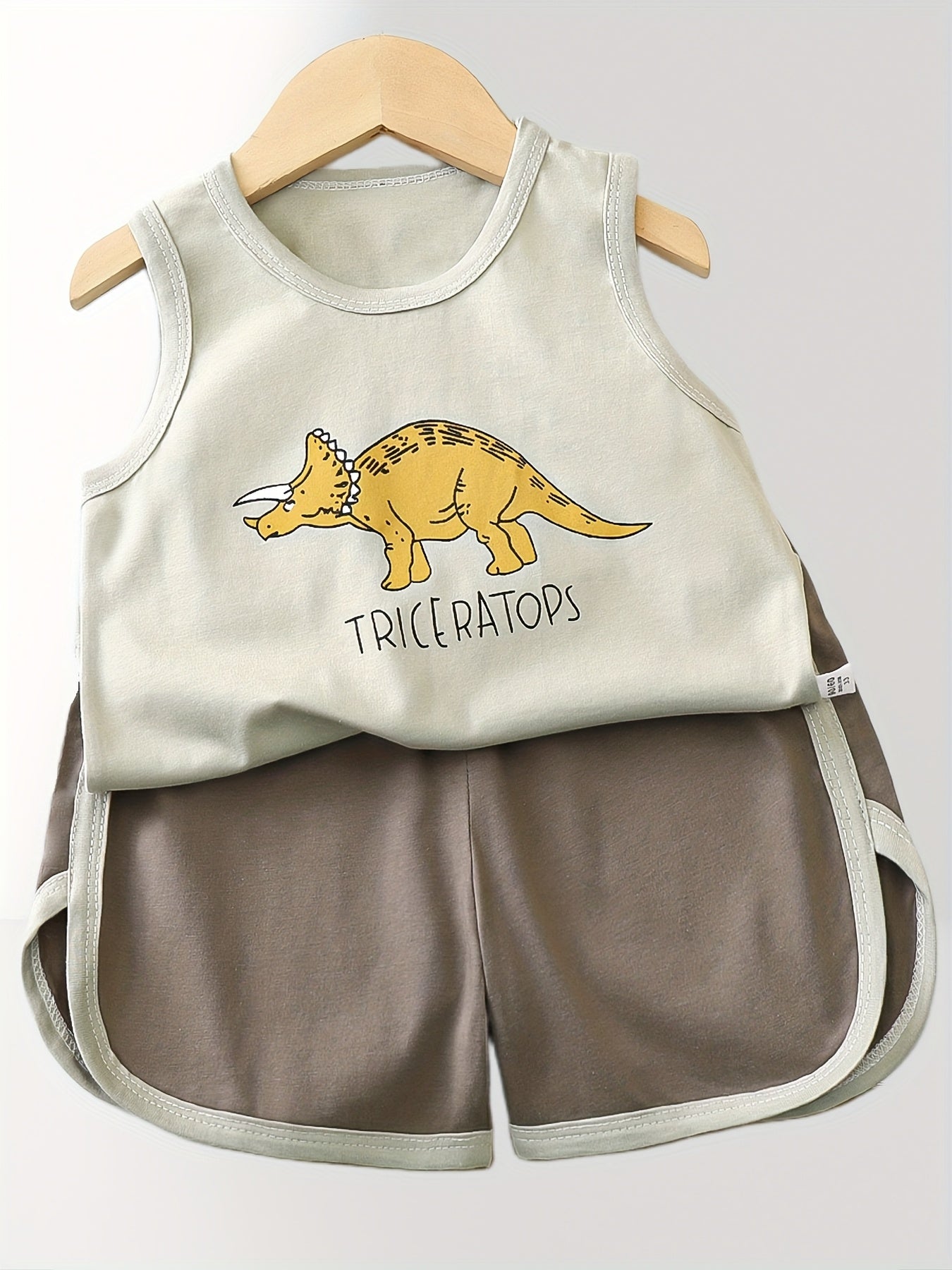 4 Sets Of 8pcs, Cute Cartoon Dinosaur Patterns for Boys, Vest And Shorts Set, Comfortable to Wear, Soft And Breathable. You Can Participate In The Surprise When Purchasing. Randomly Select One Customer And Get One Set As A Gi