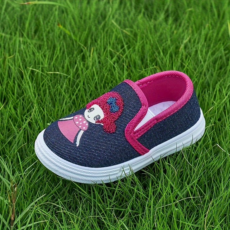 Cute Cartoon-Themed Young Ladies Shoes Lightweight Breathable Design with Elastic Closure