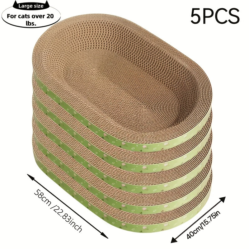 Durable Nest Shaped Cardboard Cat Scratching Pad for Claw Care and Furniture Protection