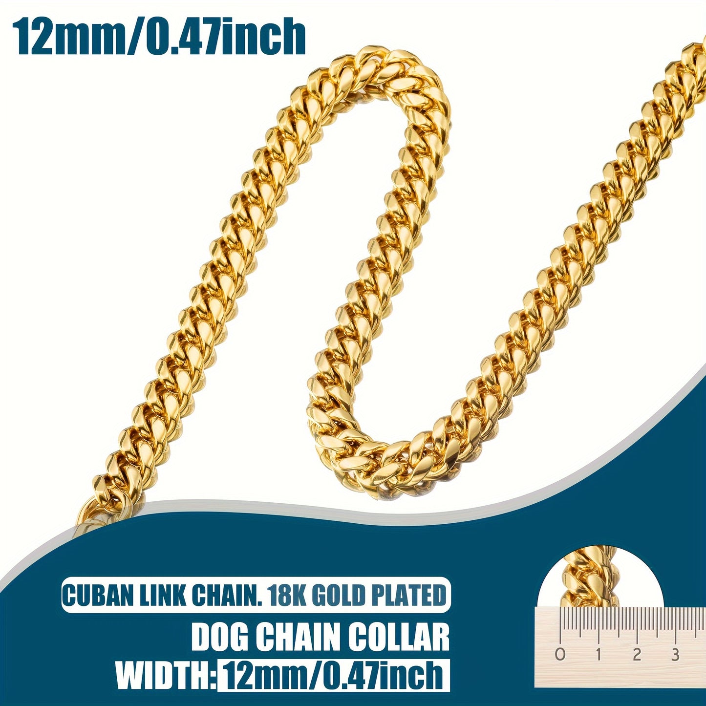 Golden Paws Stainless Steel Dog Leash – Durable and Stylish for All Dog Sizes