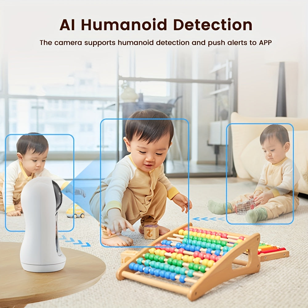 3MP PTZ Indoor WiFi Smart IP Security Camera with HD Video and Full Color Night Vision