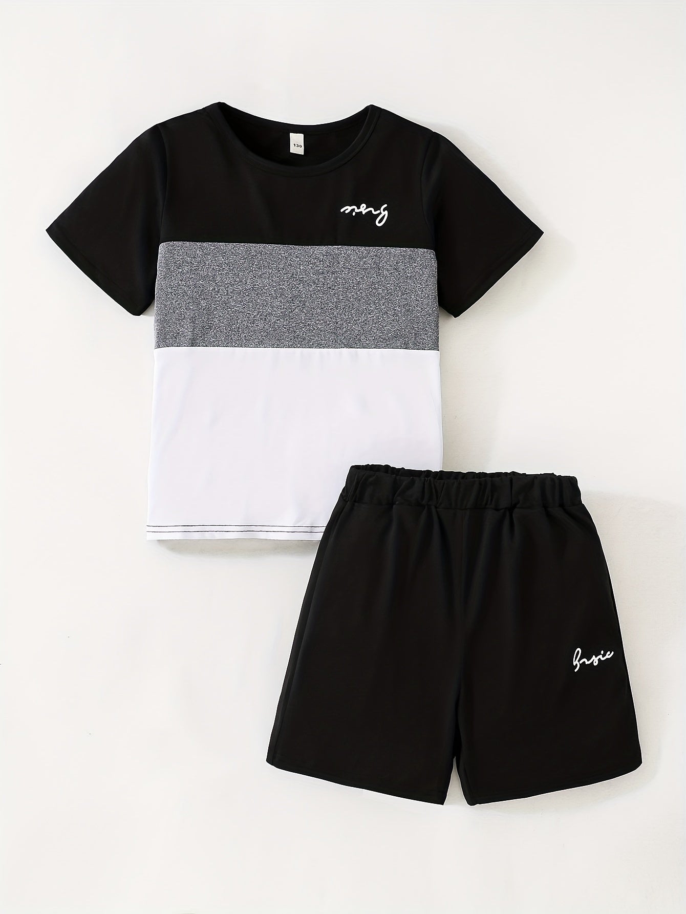 [Summer Boys Shorts] 12pcs Summer Boys Fashion Shorts Suit | Targeted Development Of New Printed Casual Suit