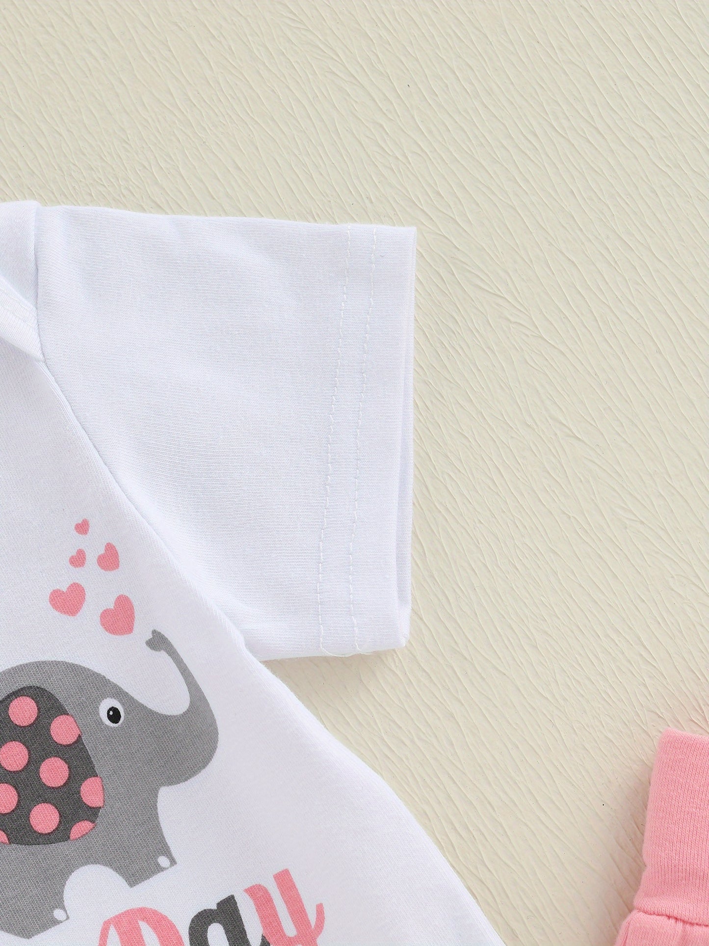 3pcs Newborn Baby Summer Outfit Dinosaur Elephant Romper Long Pants Hat Set