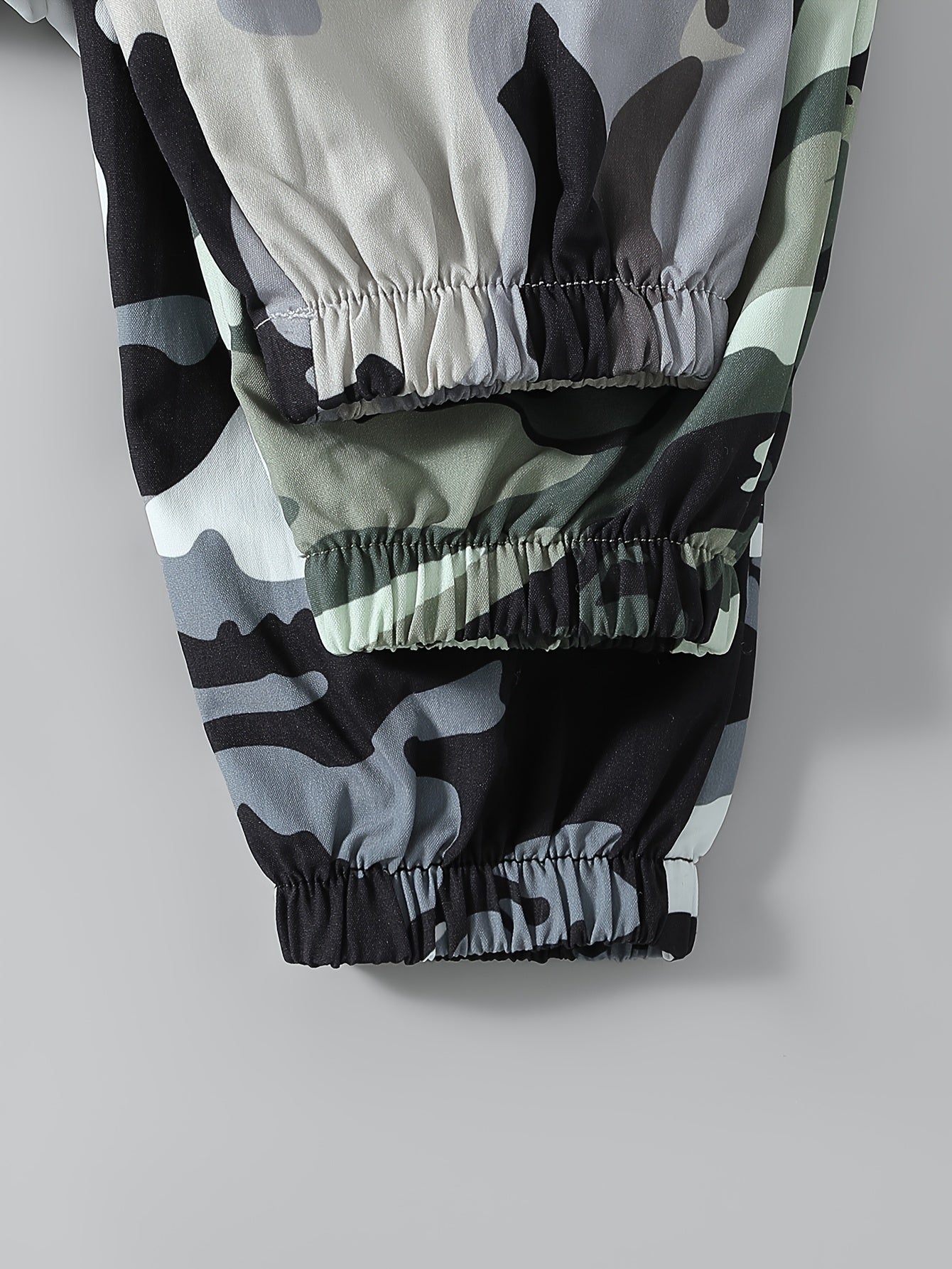 Camouflage Baby Clothing Set for Boys 3-Piece Spring Autumn Casual Wide-Leg Pants