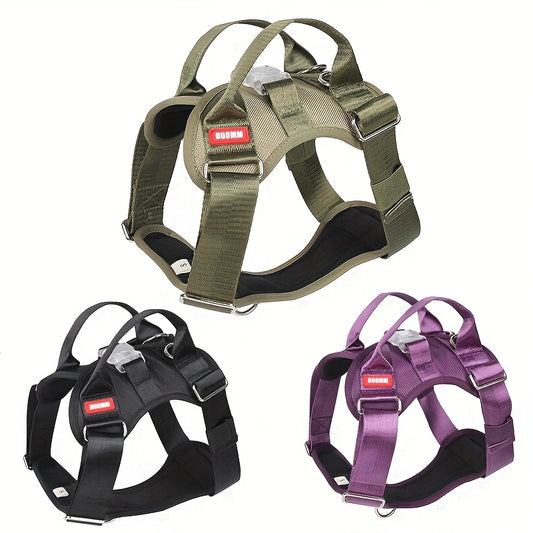 Outdoor Tactical Dog Harness Vest and Leash for Medium Large Dogs Nylon Training Gear