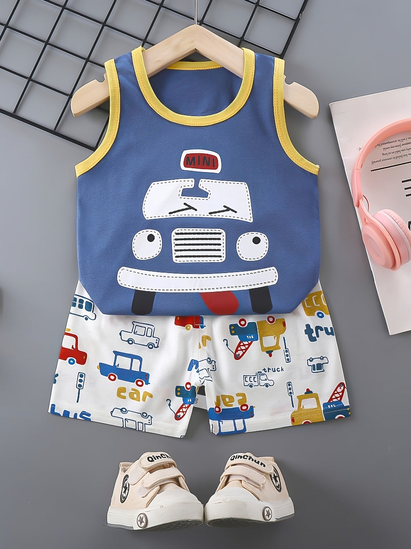 Baby Summer Short Sleeve Suit! Four Sets! An Eight-piece Set! Children Like Animal Prints, Pure Cotton Material, Comfortable And Breathable. It Is Also The Best Gift Parents Can Give Their Children. A New Suit! Summer Childre