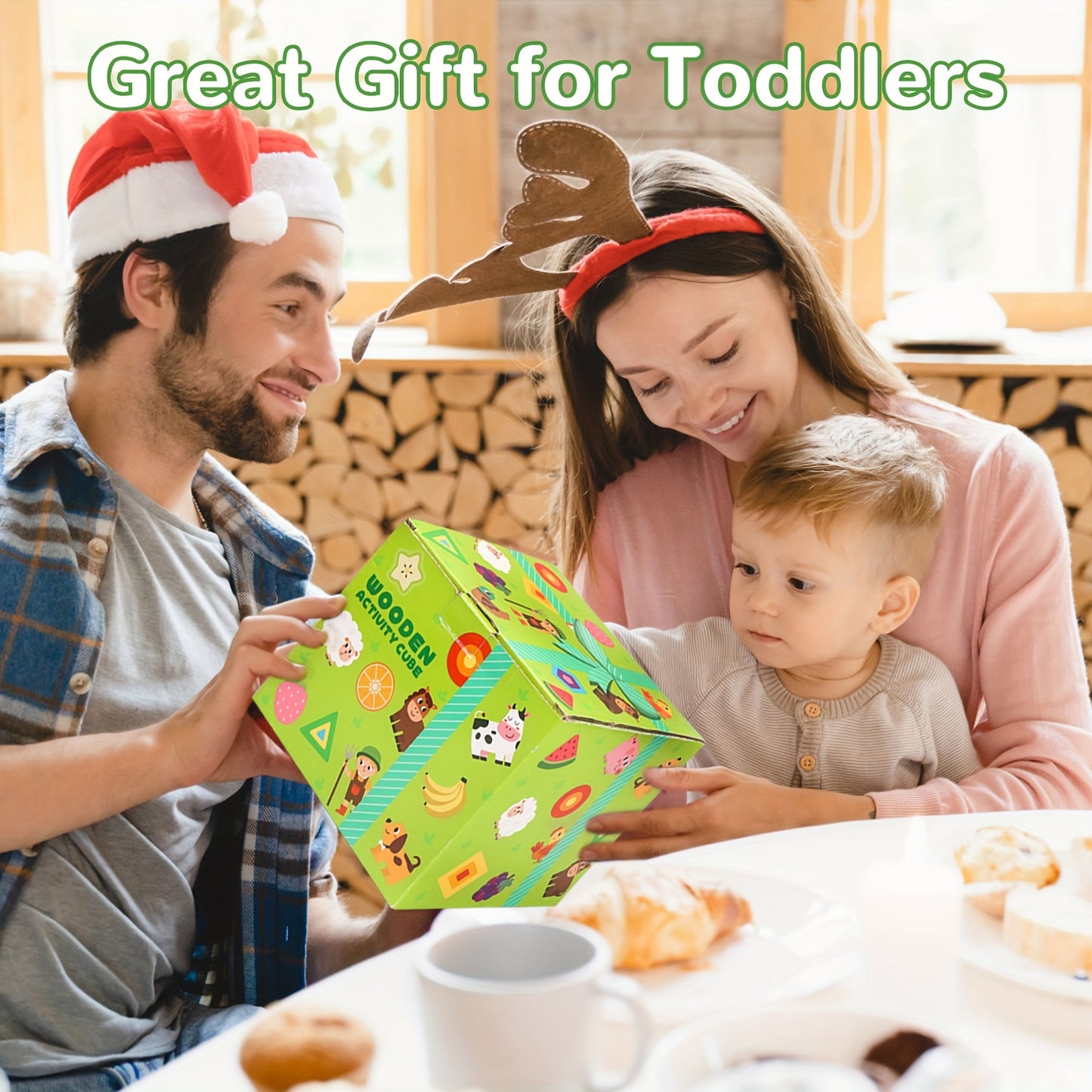 Orange And Yellow Bead Tower Toy With 16 Accessories For Early Education Fun