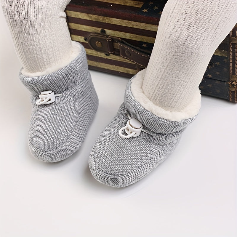 Winter Baby Warm Shoes Ankle High Soft Comfortable Walking Shoes for Newborns