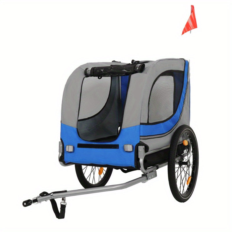 All Terrain Folding Bike Dog Trailer 120Lb Durable Steel