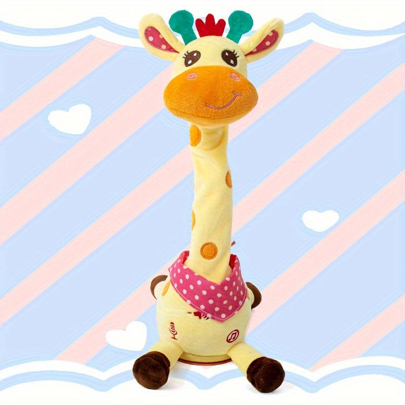 Interactive Singing Fawn Plush Toy with Embroidery Perfect for Home Decor and Gifts