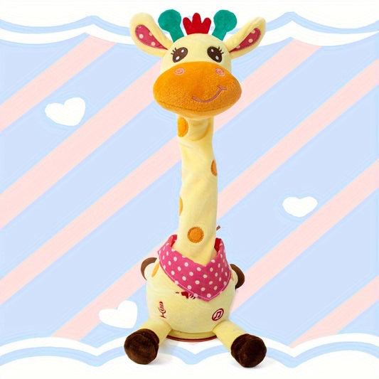 Interactive Singing Fawn Plush Toy with Embroidery Perfect for Home Decor and Gifts