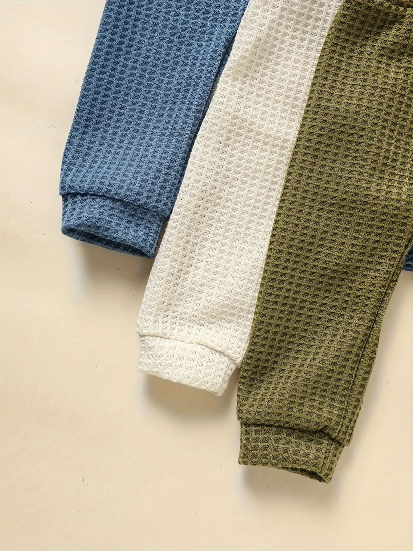 3 Set Baby Boy Clothes 9pcs Waffle Top Pants Hat Set - Loving Babies & Pets Shop