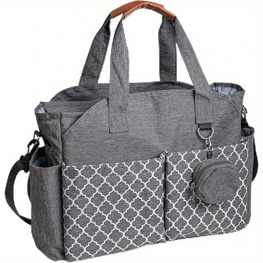 Diaper Bag Tote, Diaper Bag with Pacifier Case Large Travel Diaper Tote Caddy for Mom and Dad Multifunction Large Bag Father'S Day gift