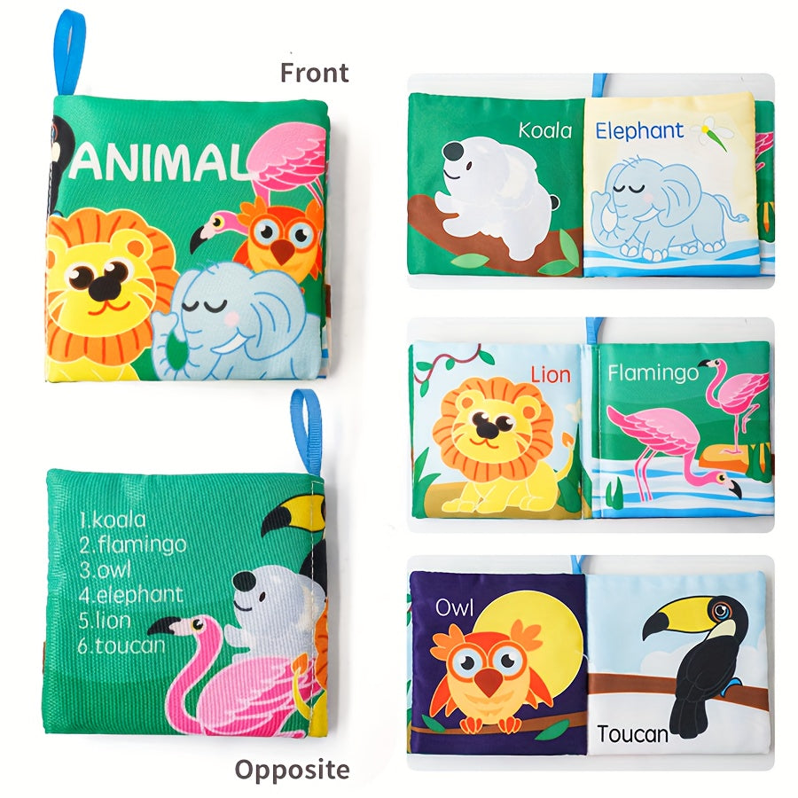 12pcs Soft Baby Crinkle Books Nontoxic Polyester Sensory Learning Toys for Kids