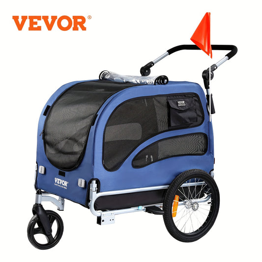 VEVOR 2 In 1 Dog Bike Trailer Stroller Carrier 100 Lbs