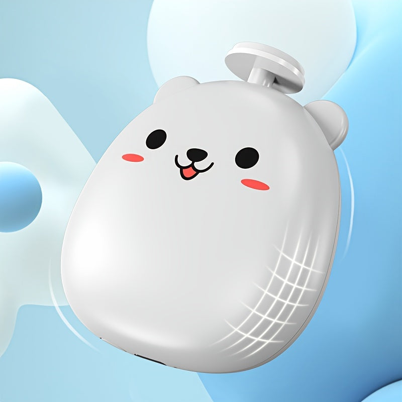 Baby Electric Nail Grinder with Bear Shape Rechargeable Quiet Portable 8 Grinding Heads