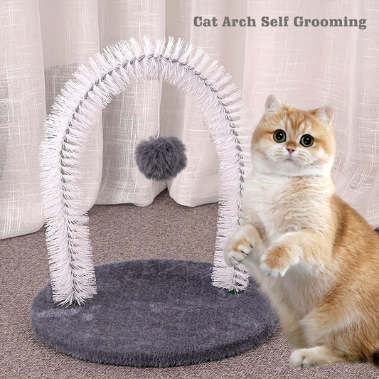 4 in 1 Cat Grooming Arch Self Massage Brush and Hair Remover Toy for Cats