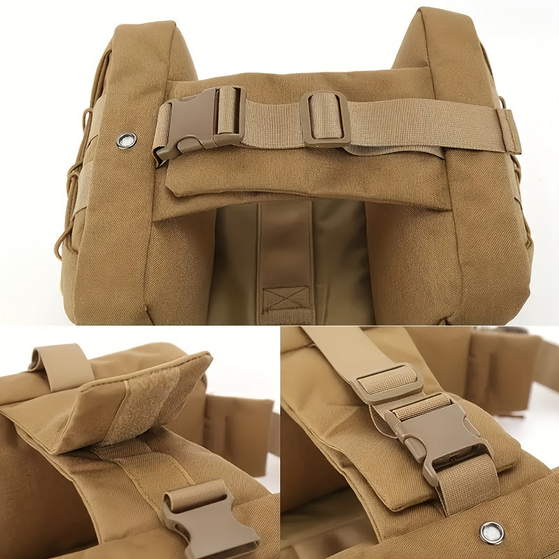 Dog Backpack Dog Harness Tactical Vest for Large Dogs Outdoor Training Suit Combat Suit Set Camping Hunting and Rescue Equipment Medium-Large Dogs