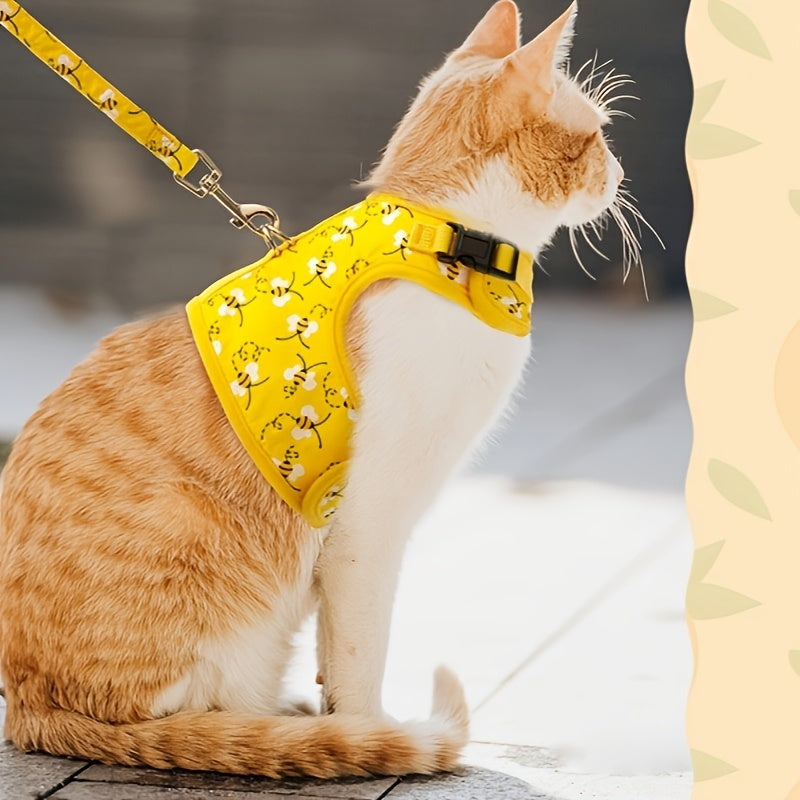 Escape Proof Cat Harness With Leash And Collar Adjustable Soft Vest For Medium Large Cats