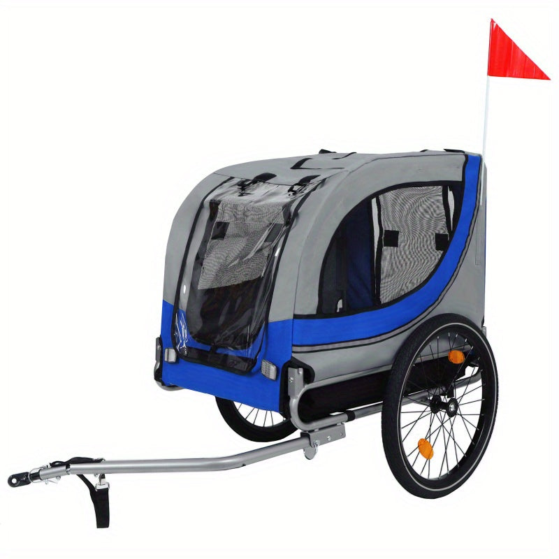 All Terrain Folding Bike Dog Trailer 120Lb Durable Steel
