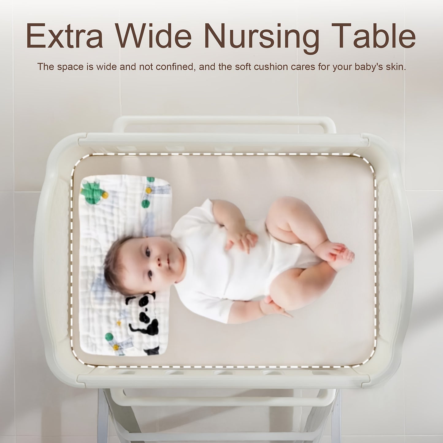 Baby Diaper Changing Station, Diaper Changer, Sturdy And Durable, Detachable Seat Belt, Easy To Clean Surface