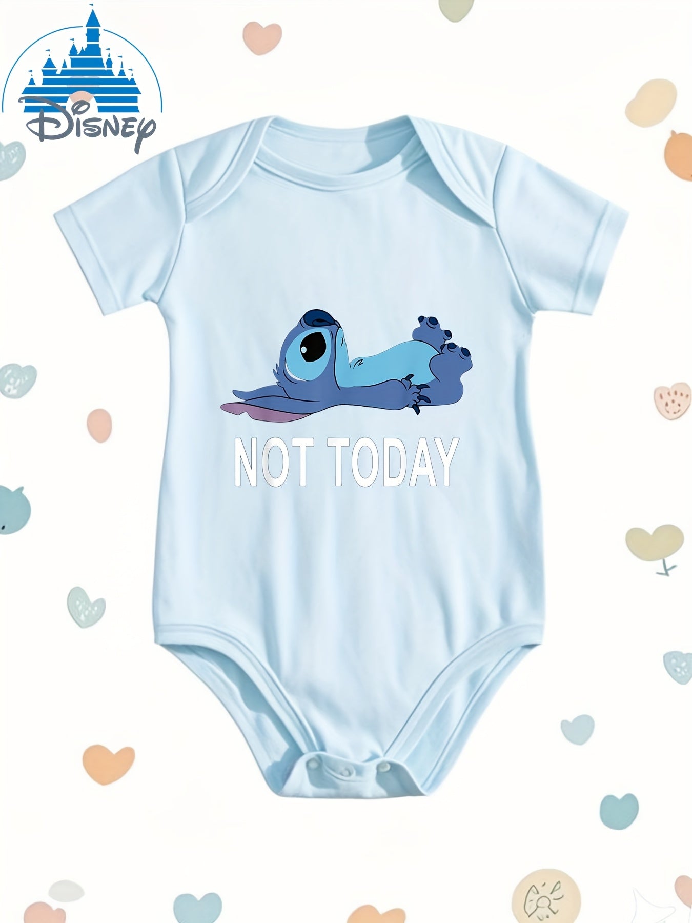 Disney Lilo Stitch Not Today Stitch Baby Jumpsuit for Infants and Toddlers Outdoors