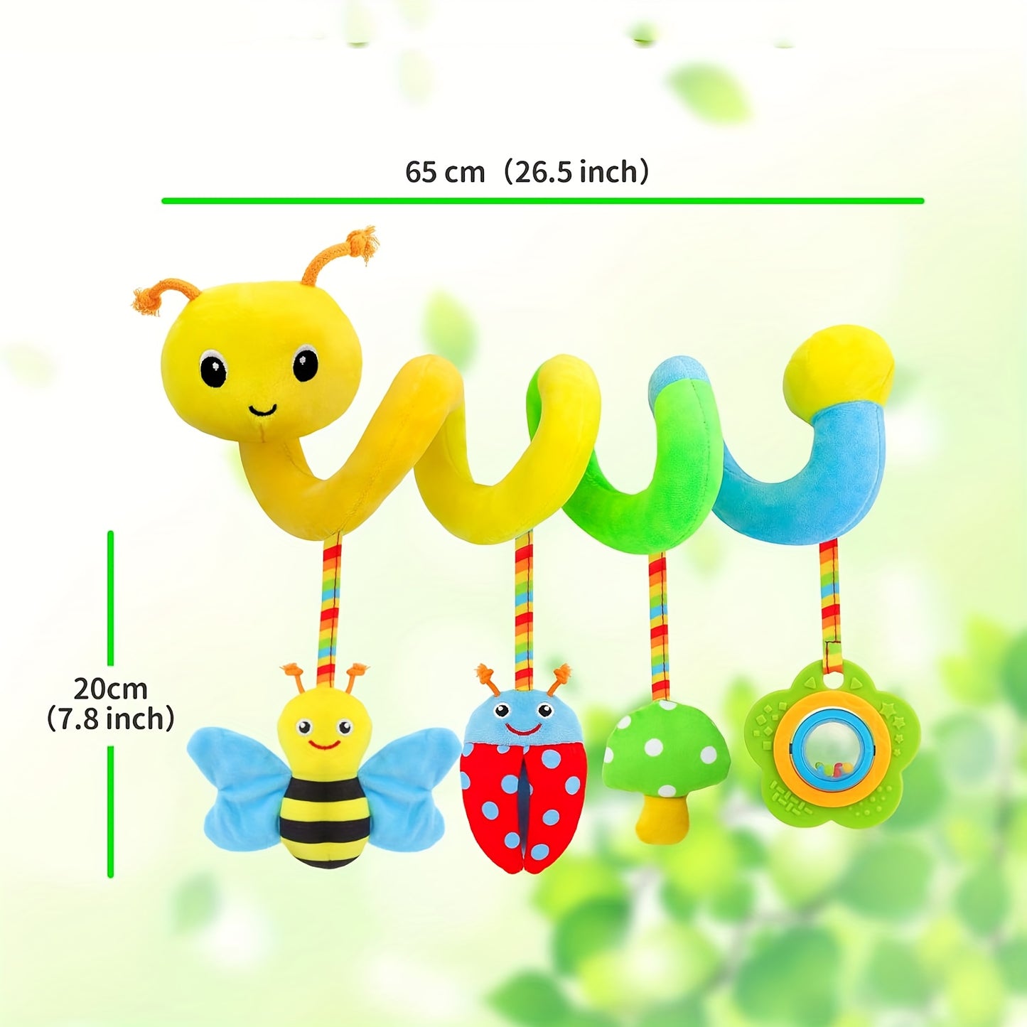 Musical Rattle Set For Babies 0 To 6 Months High Contrast Car Seat Toys Plush Pendants