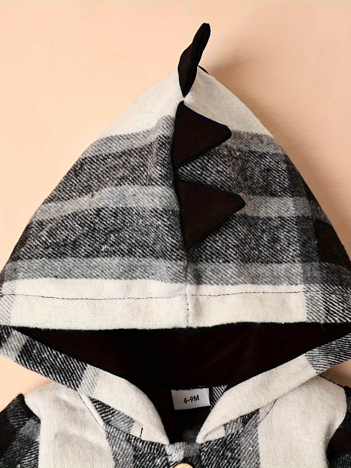 Toddler Boy Plaid Dinosaur Hoodie and Pants Set for Fall and Winter Ages 6 Months to 5 Years