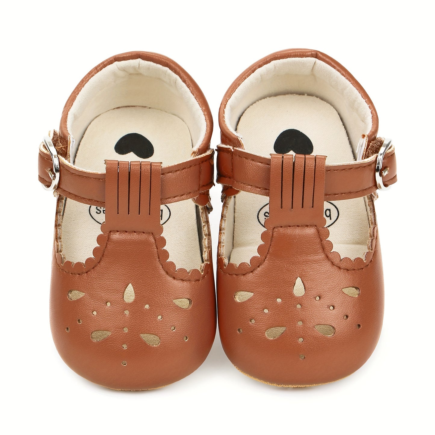 Cute Breathable Mary Jane Shoes For Baby Girls Lightweight Non Slip Soft Sole