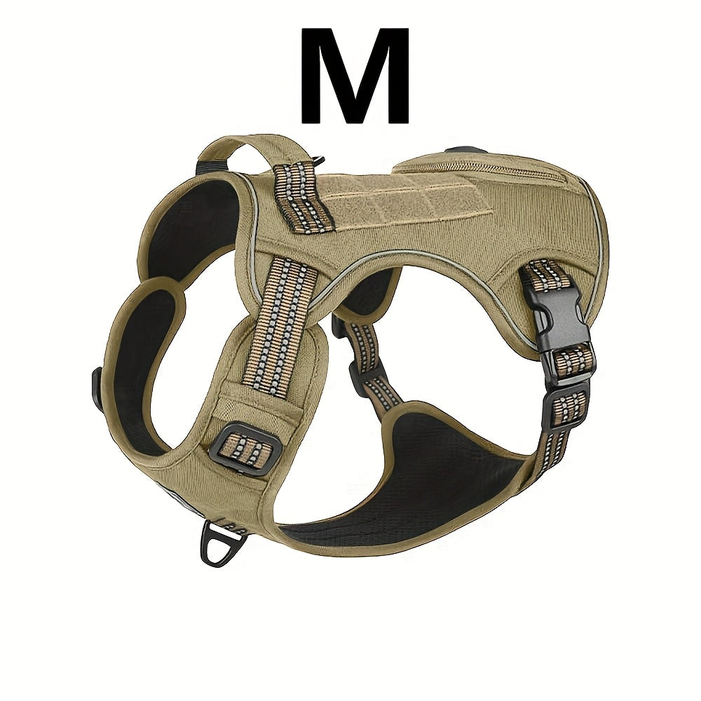 Vest-Style Tactical Dog Harness for Small to Medium Dogs in 6 Colors and Leash Compatible