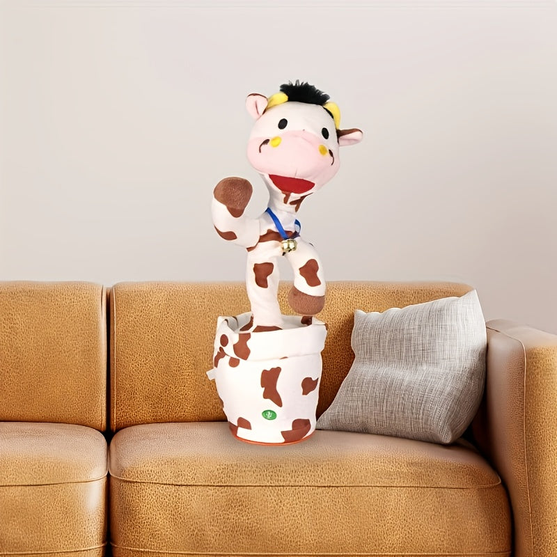 Funny Singing Cow Electric Plush Toy for Kids - Ideal Gift for Halloween Christmas Easter