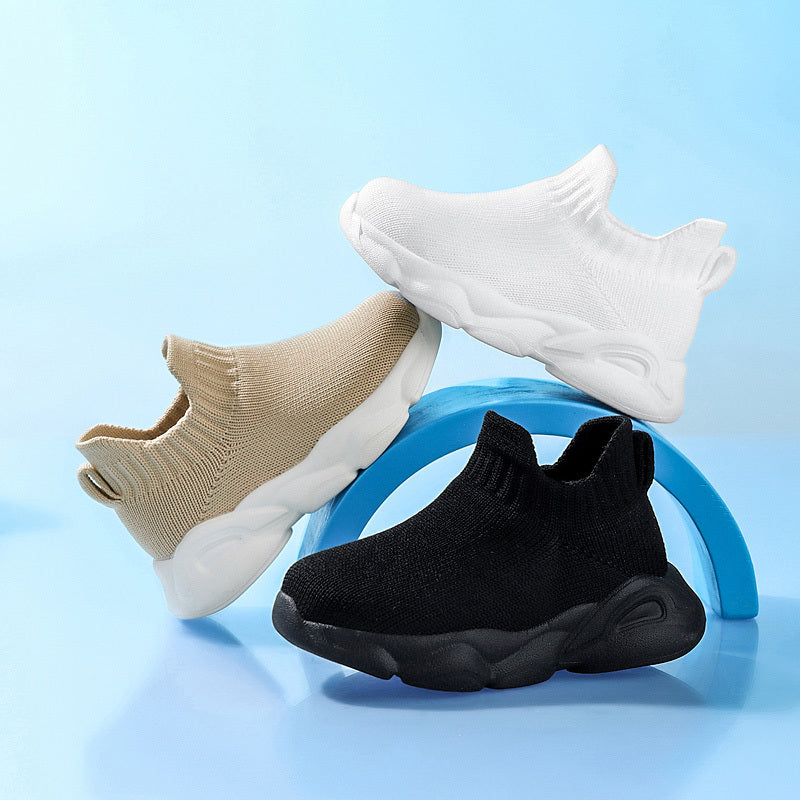 2025 Unisex Youngsters Slip-On Sneakers Lightweight Breathable Fabric All-Season Shoes