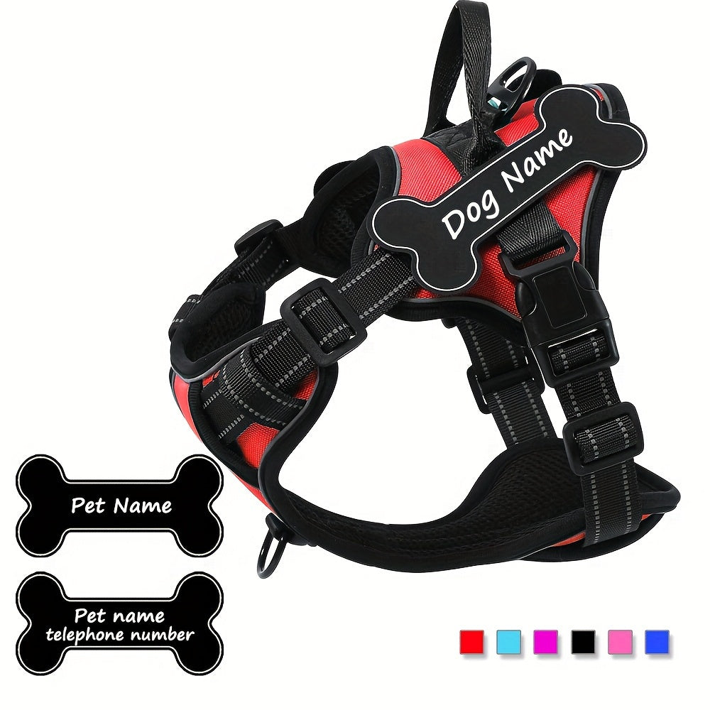 Personalized Dog Harness NO PULL Breathable Pet Harness Vest With Lovely Custom Patch Harness For Small Medium Large Dogs