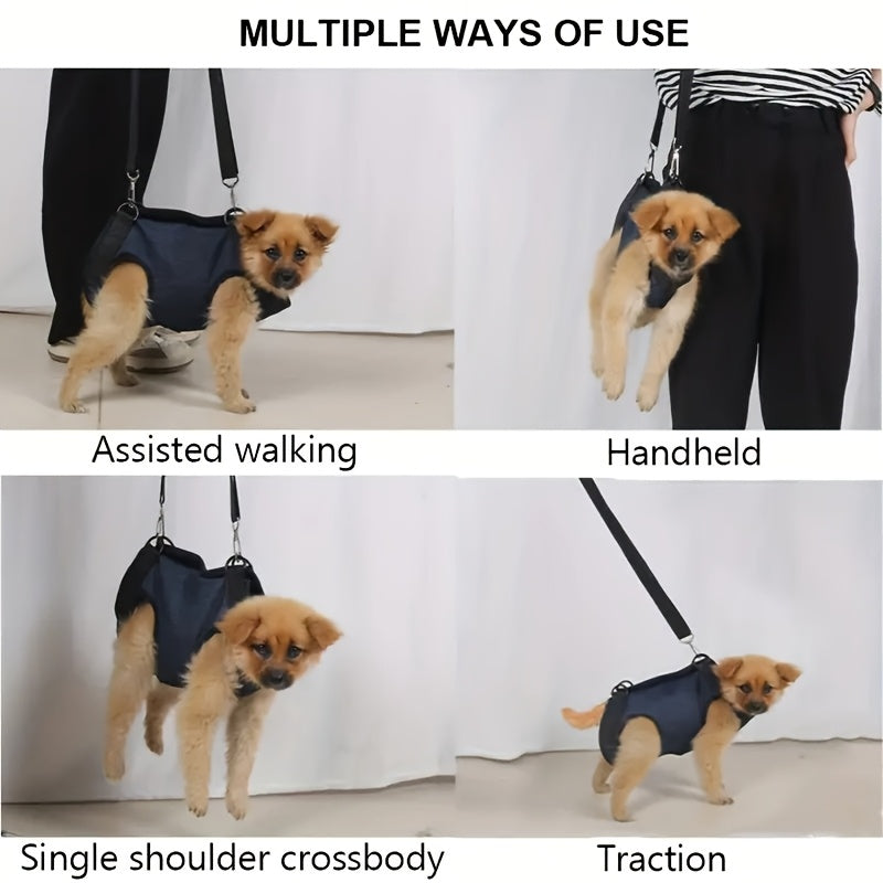 Pet Lifting Vest, Portable Harness For Small Dogs, Pet Harness With Hind Leg Support, Adjustable Breathable Harness For Walking