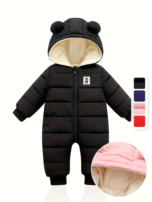 Hooded Snowsuit Baby Boys Girls Infant Winter Coat Zipper