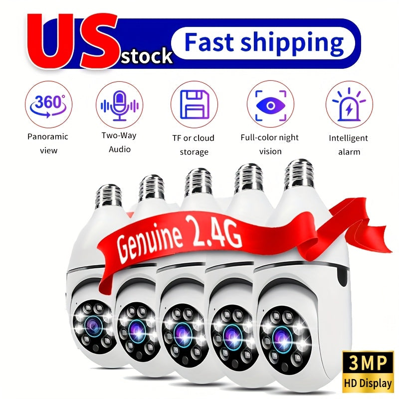 6pcs Wireless Security Cameras with 360 Degree Pan Tilt Two Way Audio Night Vision