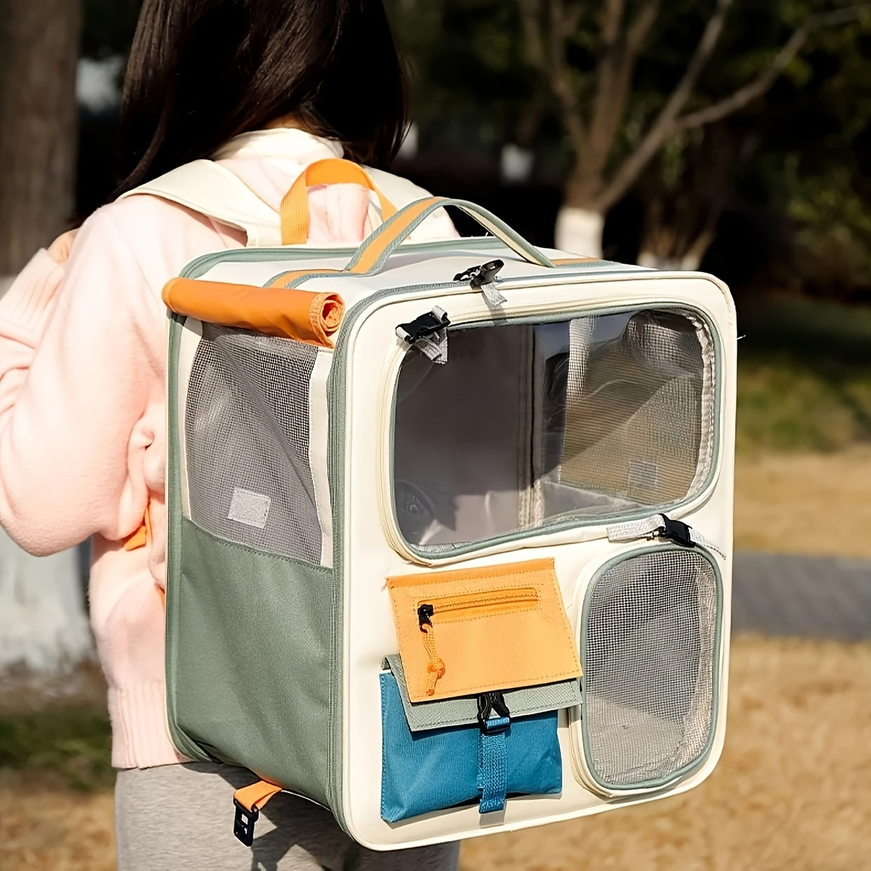 Cat Bag Outdoor Portable Cat Backpack Pet Trolley Case Shoulder Bag Multi Cat Divine Dog Large Capacity Luggage