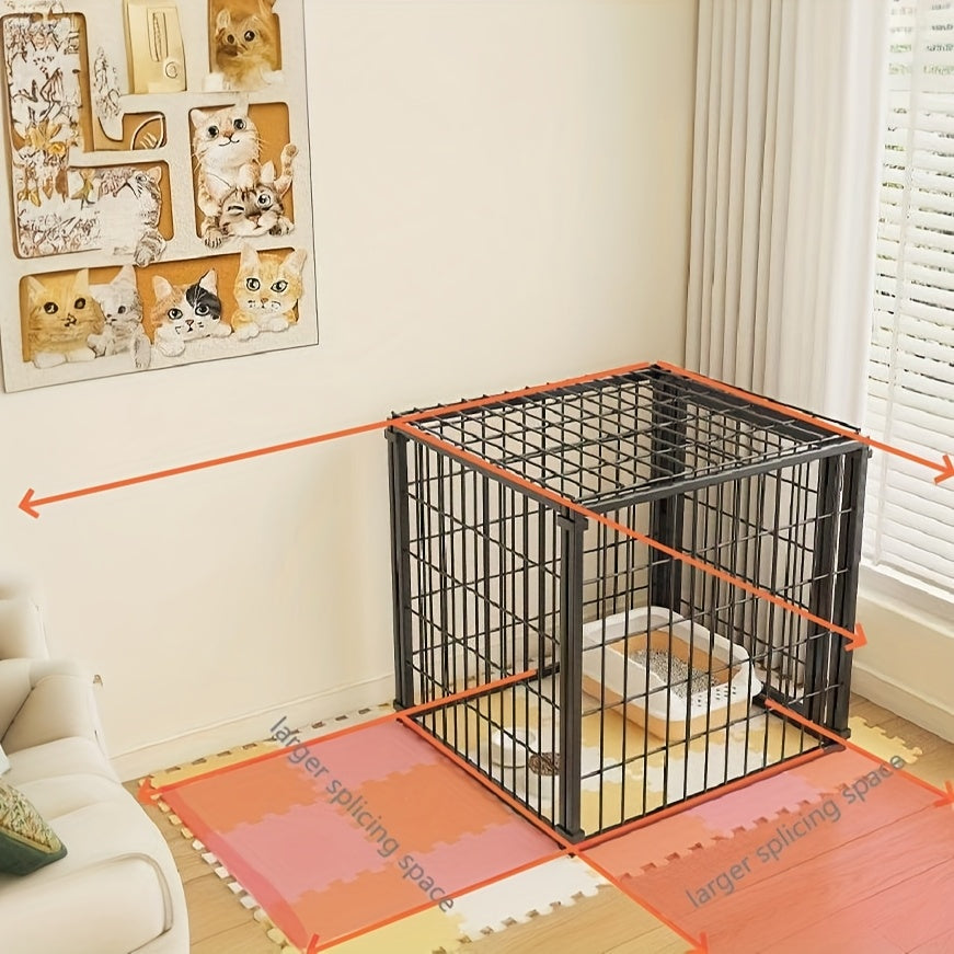 24 Inch Heavy Duty Rustproof Pet Cage with Escape Proof Lock for Small Animals