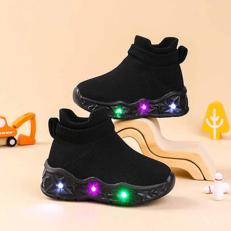 Trendy Classic Light-Up Sneakers for Boys and Girls Comfortable Non-Slip Stylish Shoes